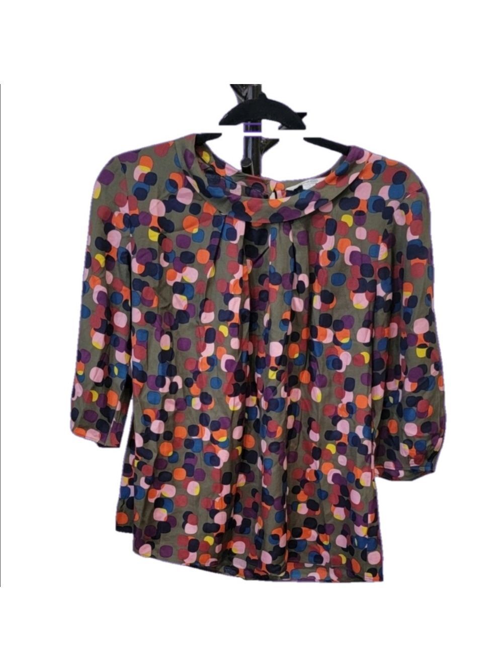 Boden Silk Polka Dot Top Size 8